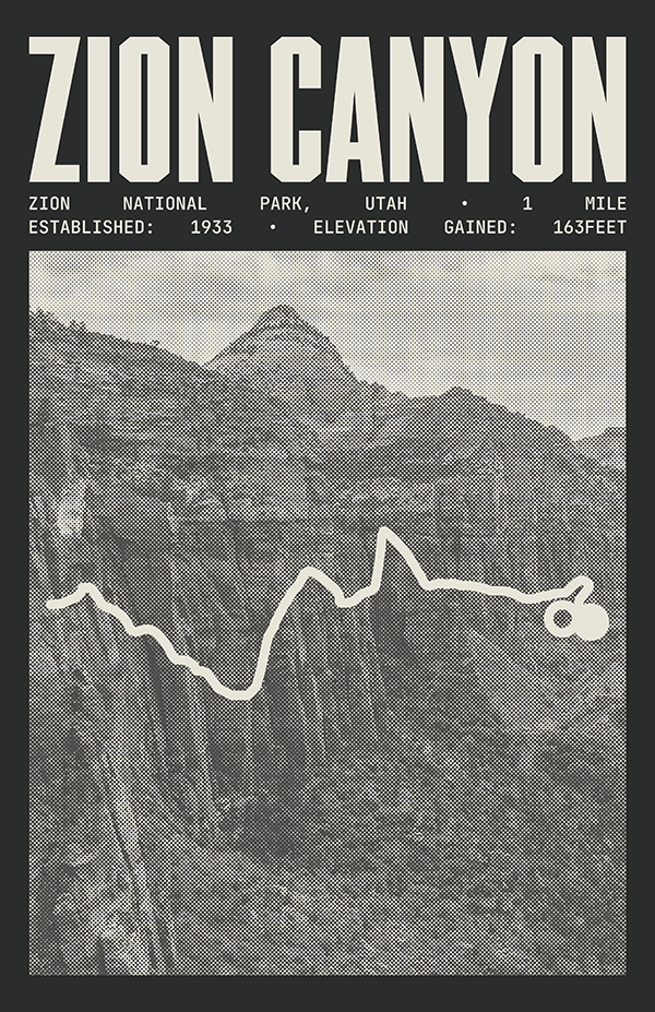 Zion Canyon Overlook Trail Poster | Zion National Park Prints