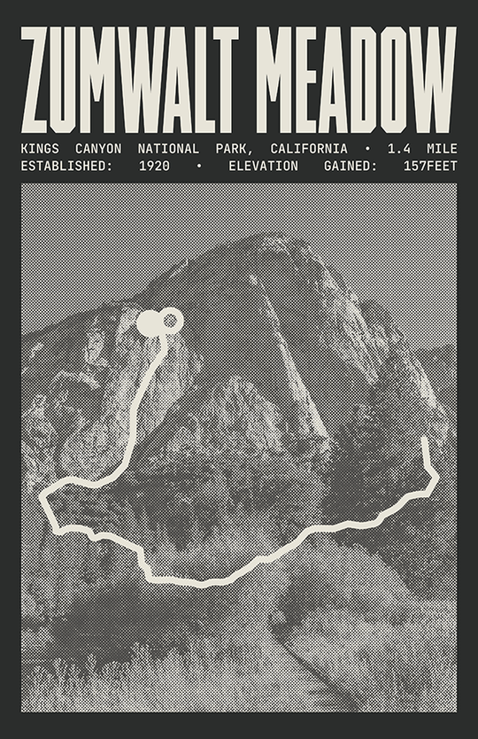 Zumwalt Meadow Poster | Kings Canyon National Park Prints