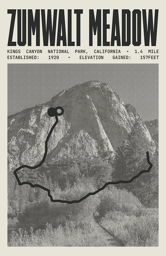 Zumwalt Meadow Poster | Kings Canyon National Park Prints