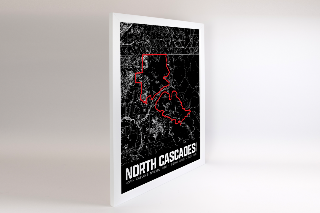 North Cascades National Park – Perimeter Map Print