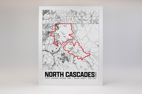 North Cascades National Park – Perimeter Map Print
